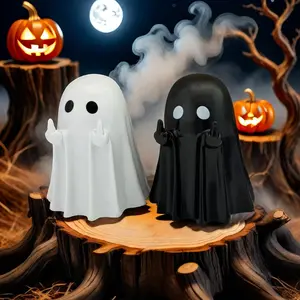 Ghost Design Ornament, Cute Ghost Decoration, Spooky Sculpture, Halloween Decoration for Indoor and Porch Decor-MM