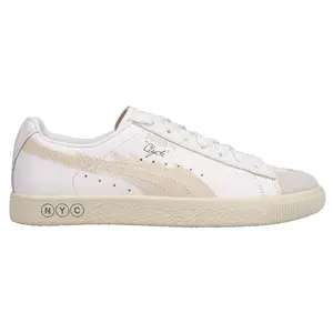 PUMA Mens Clyde Nyc X Eb Lace Up Sneakers Shoes Casual - White