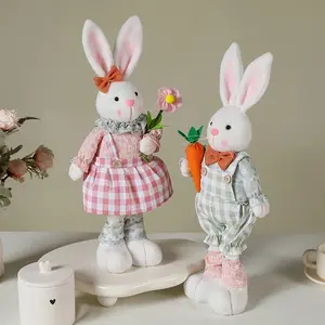 Stretchable Rabbit Plush Toy, Easter & Spring Festival Decoration, Adorable Bunny Stuffed Animal, Perfect Gift for Kids