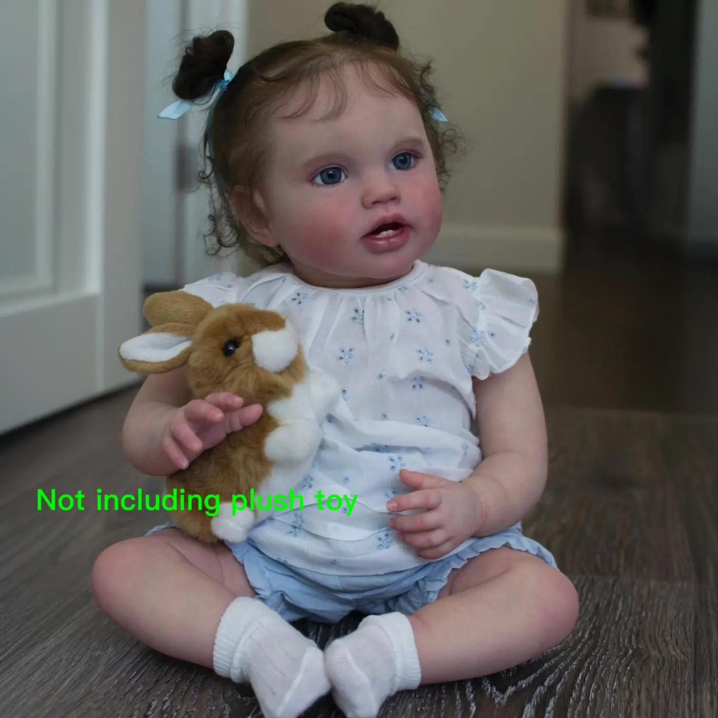 GUESSBELLY 60cm Reborn Baby Doll with 3D-Paint Skin and Vascular Vein, 24inch Like Real Princess Toddler Girl Bedtime Toy (Soft Vinyl Limbs Cloth Body) Art Gift for 3+ Kids Birthday