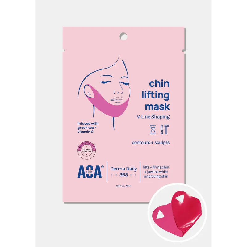 AOA Skin Chin Lifting Mask for V-Line Shaping – Green Tea + Vitamin C