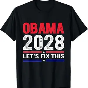 Obama 2028 Let’s Fix This Tee Shirt Sweater Men’s Wear