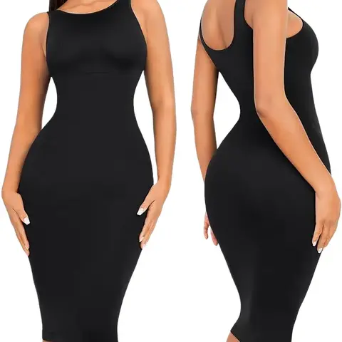 FeelinGirl Seamless Eco-friendly Large U-back Built-in Shaper Dress Bodycon Womenswear tts Basic Casual