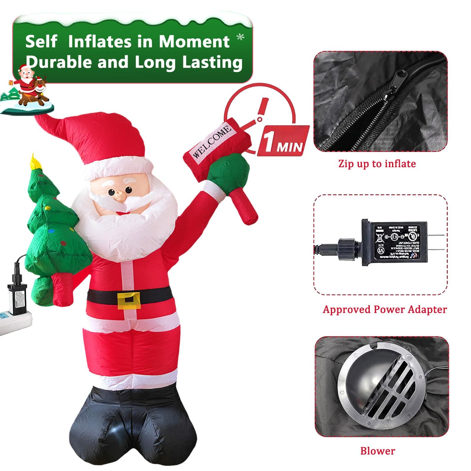 6 FT Christmas Inflatable Santa Claus Outdoor Decorations with Built-In LEDs, Blow Up Santa Claus Inflatable Outdoor Holiday Yard Decorations for Garden Lawn Patio Party Indoor Outdoor Decor 6 FT Christmas Inflatable Santa Claus Outdoor Decorations with Built-In LEDs, Blow Up Santa Claus Inflatable Outdoor Holiday Yard Decorations for Garden Lawn Patio Party Indoor Outdoor Decor