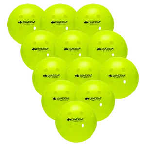 Diadem Official Pickleball - Seamless Single Mold Construction, Round Shape, Fast-Speed Ball, Ideal for Outdoor Play, Suitable for Tennis Activities