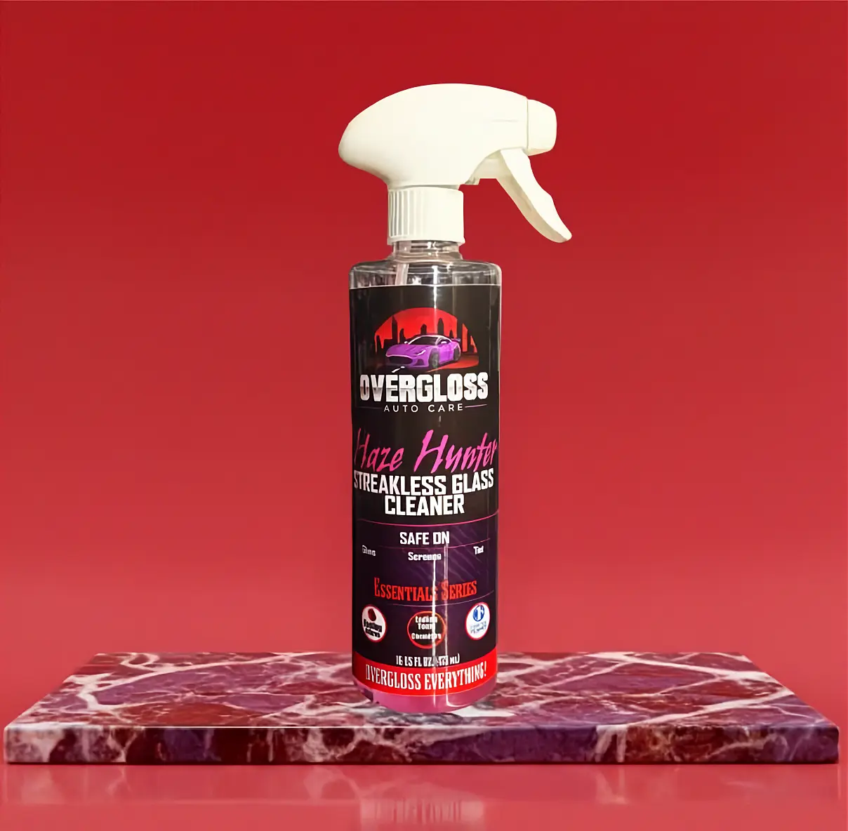 OverGloss Auto Care Haze Hunter Streakless Automotive Glass Cleaner