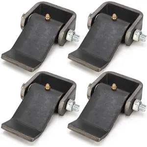 Weld on Trailer Hinges, Heavy Duty Dump Trailer Gate Hinges, Greaseable Strap Style Leaf  Hinge, Trailer Door Strap, Tailgate Hinges for Door Gate  Hinge with  Zerk, 4 Pack