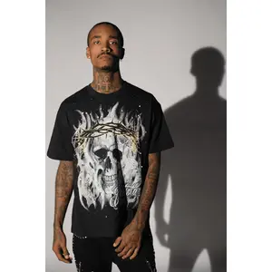 Blaise Black Graphic Rhinestone T-Shirt