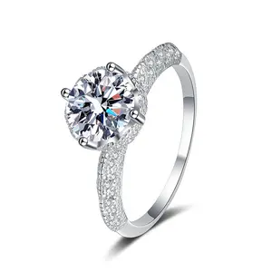 #62 (Tears)  925 Sterling Silver Synthetic Moissanite Ring