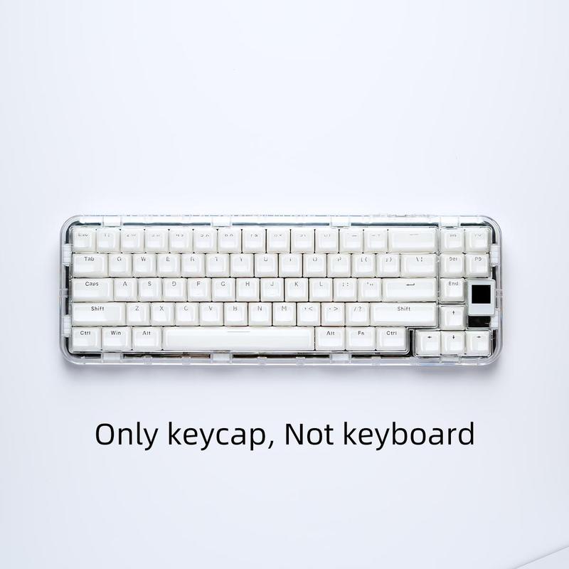 Artificial Crystal Translucent Keyboard Keycap, PC Dual Color Injection Molding Keycap, Compatible with 6.25U Space 61 68 75 84 87 98 99 100 104 108