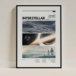 Interstellar Poster – Movie Poster Film Poster, High-Quality Unframed Art for Home Theater Office Dorm Room Man Cave