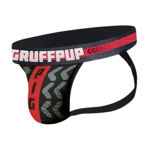 Gruff Pup Pig Pen Jockstrap - Mesh Athletic Jock for Gay Men - Sexy & Semi-Sheer Fabric - Gym Nightlife Menswear Leather Medium