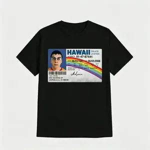 2026 New StyleMcLovin Hawaii Driver License Superbad Meme Graphic Tee | Y2K Funny Streetwear T‑Shirt