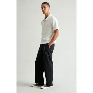 Pacsun Men's Black Chain Baggy Trousers