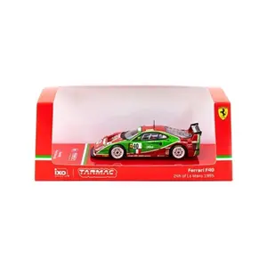 Tarmac Works 1:64 Scale Ferrari F40 24h of Le Mans 1995 Limited Edition Die Cast Model Car with Acrylic Cover & Display Base Officially Licensed by Porsche