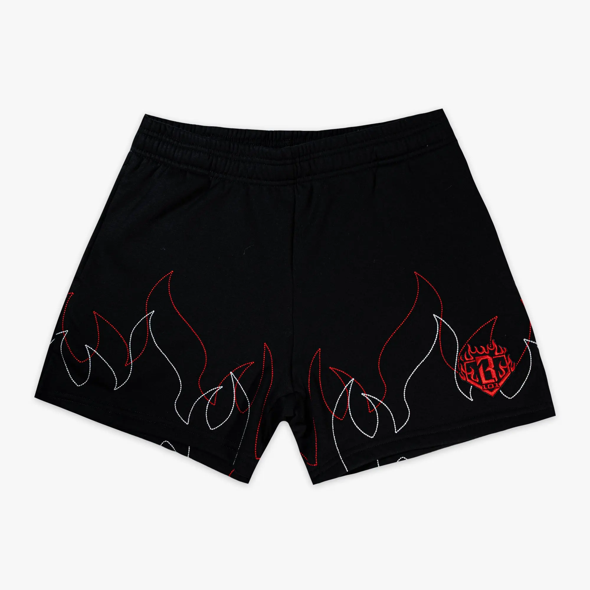 Flames Stitched Sweatshorts Flames Stitched Sweatshorts