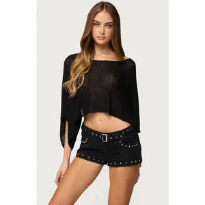 Edikted Women's Laline Oversized Knit Crop Top