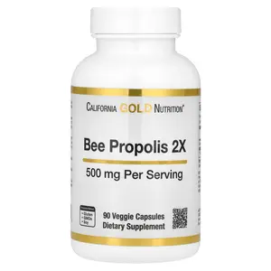 California Gold Nutrition Bee Propolis 2X, Concentrated Extract, 500 mg, 90 Veggie Caps