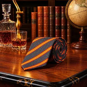 COOGI Modern Diagonal Stripe Textured Pattern Dress Tie - New