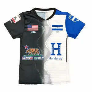 Honduras & california Soccer Jersey - Official Team Colors with National Flags - Comfortable Fit for Fans