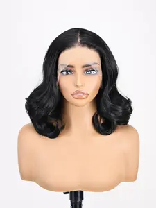 12 Inch Long Natural Wave Bob Wig, Synthetic 13X6 Lace Front Wig for Women, High Temperature Fiber Material, All Seasons Wear