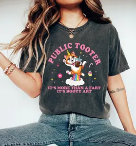 Public Tooter Graphic Unisex Tshirt, Inappropriate 90s Retro Fart Tshirt, Funny Gag Gifts, Embarrassing Gen Z Meme Shirt, Prank Unhinged Tee Tops