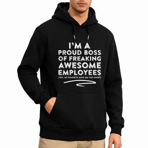 Lightweight Soft Boss Hoodie – Funny Proud Boss Quote, Breathable Crew Neck Long Sleeve