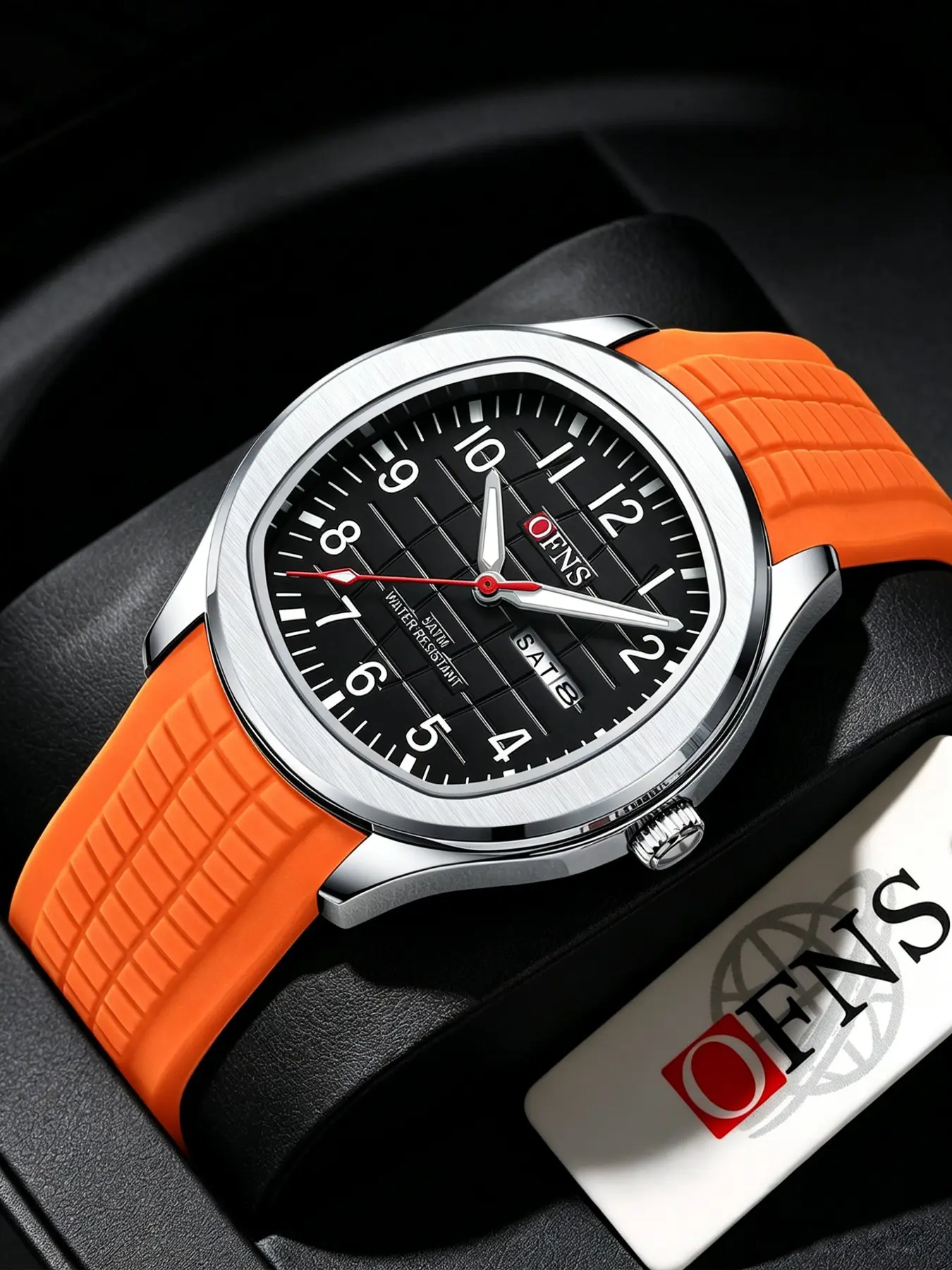 OFNS Water-Resistant Quartz Wristwatch with Dual Calendar, Fashion Casual Analog Watch for Men & Women