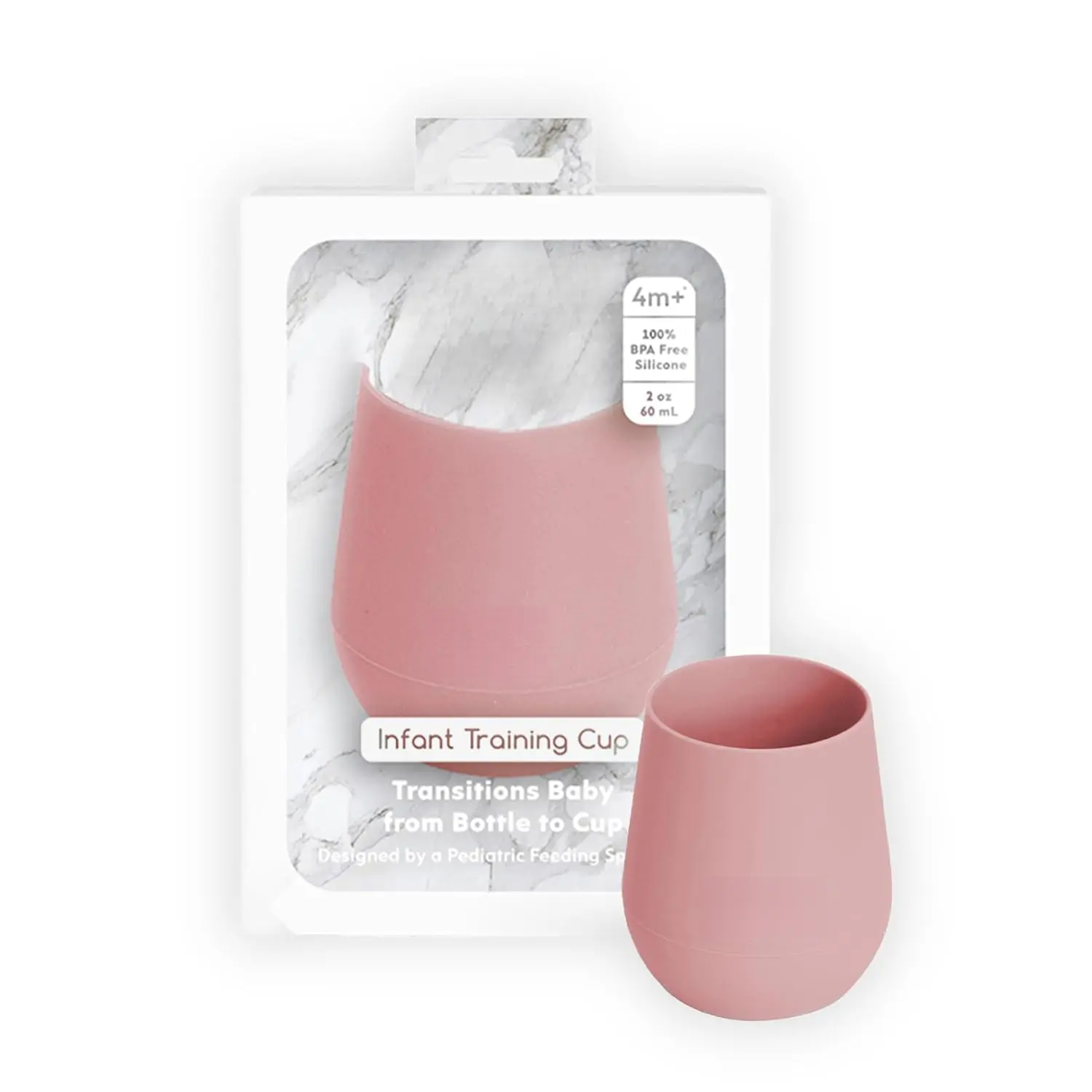 Blush 100% Silicone Training Cup for 4 Months ++ Infants, Designed by a Pediatric Feeding Specialist, Baby-Led Weaning Essentials & Baby Gifts, Cups