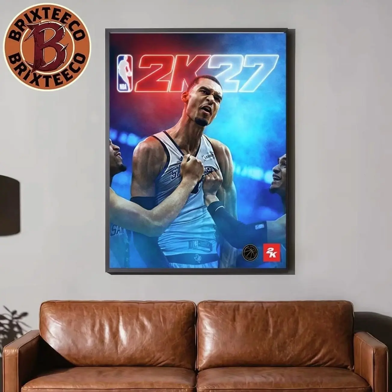 NBA 2K27 Victor Wembanyama Standard Edition Cover Athlete Poster Canvas