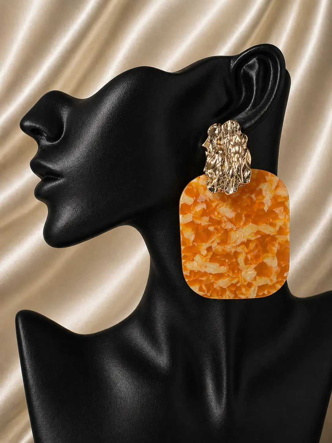 Amber Allure Resin Earrings