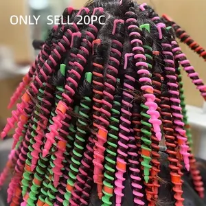Professional Spiral Curl Hair Comb Set, 20 Pieces Plastic Perm Rods for Heatless Curling DIY Hairstyle Design, Professional Hair Styling Tools