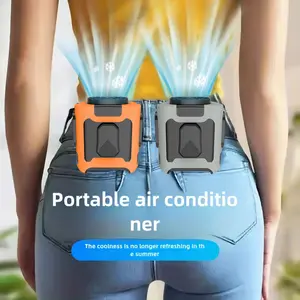 Portable Fan,Waist Fan Clip On Wearable Mini Fan,10000mah Power Bank Rechargeable,Handheld Fan,4 Speeds,Strong Wind Force,With Led Light,Multipurpose Fan For Outdoor,Mini Air Cooler Fan,Usb Fan,Extreme Cooling,Construction Site,Outdoor,Father'S Day Gift