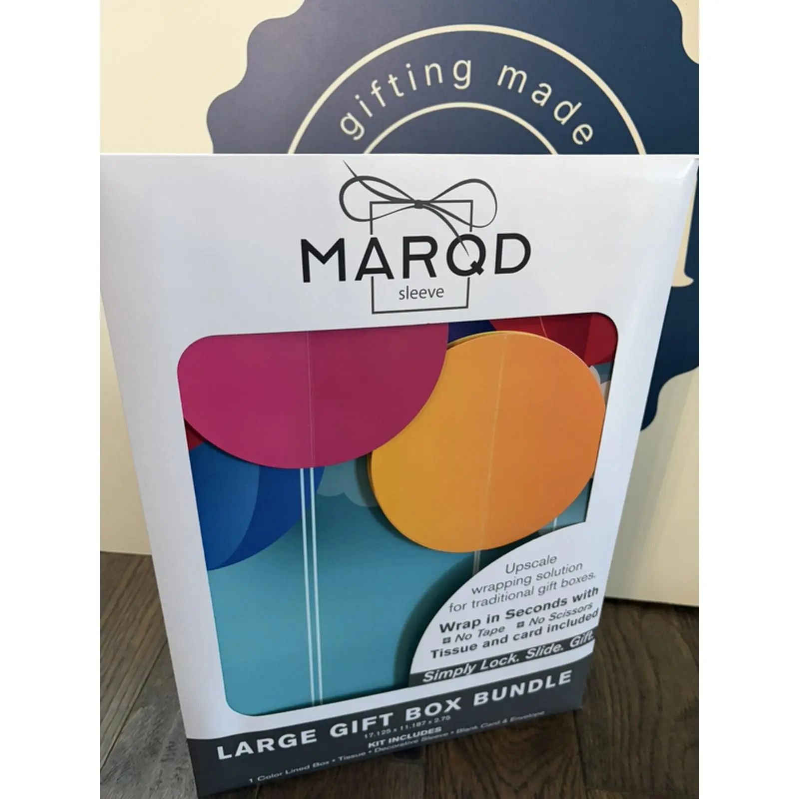 MARQD Sleeve - Large Gift Box Bundle with Dimensional Balloon Design for Easy Gifting and Celebrations