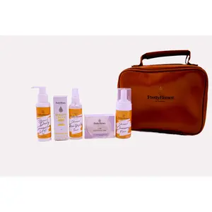Luxe Glow Radiance Essentials Kit with Leather Toiletry Bag