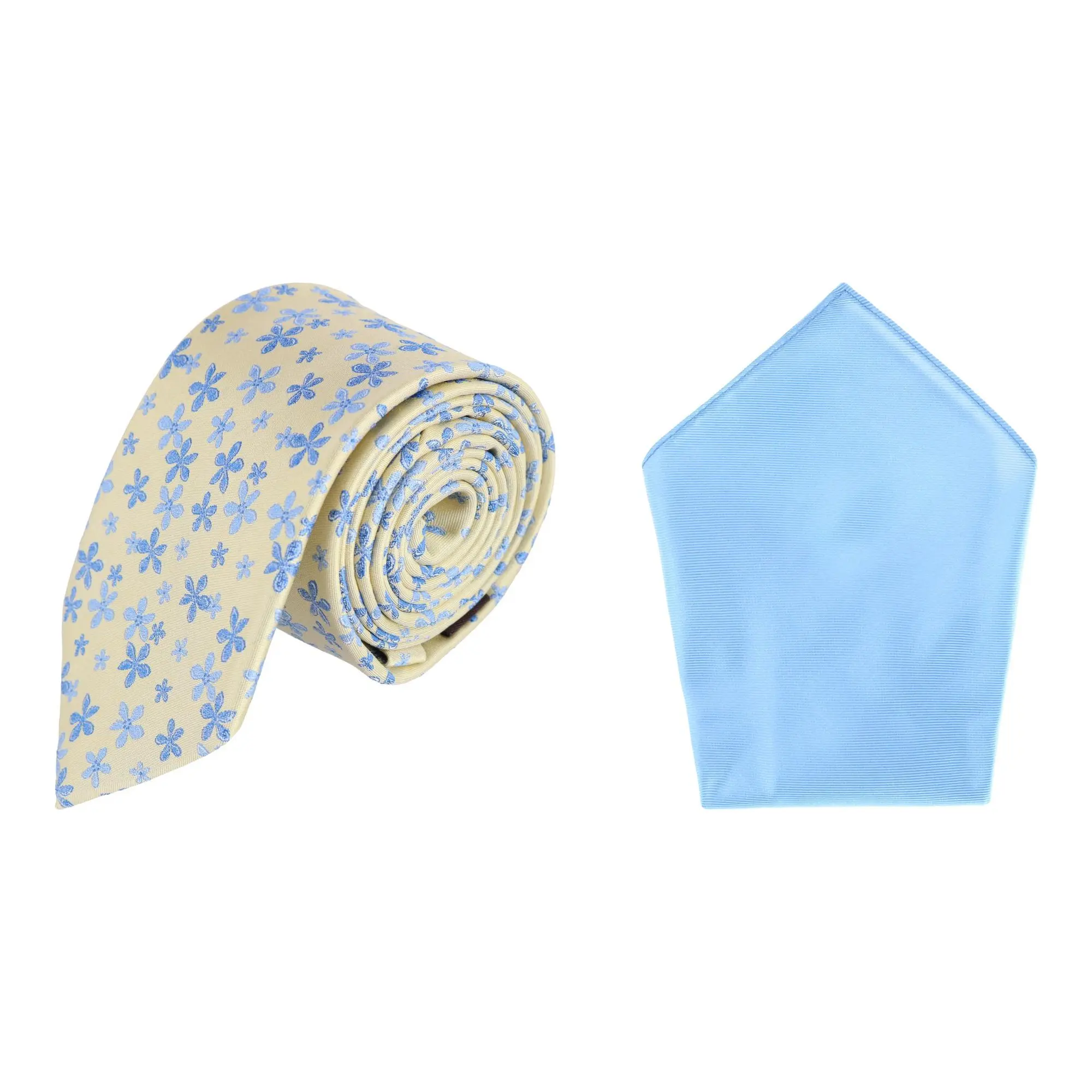 Trafalgar Weldon Floral Silk Necktie & Gatsby Pocket Square Bundle, Ties