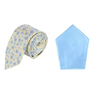 Trafalgar Weldon Floral Silk Necktie & Gatsby Pocket Square Bundle, Ties