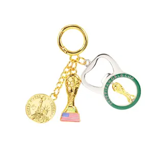 Sports Enthusiast's Dream Keychain: Portable 2026 FIFA World Cup Bottle Opener with Iconic Statue of Liberty Coin and  Soccer Trophy Keychain- Perfect for Every Fan on the Go， is a perfect accessory for soccer fans and collectors alike.