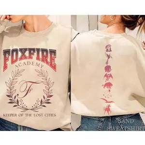 Foxfire Academy 2 Sides Sweatshirt, Keeper Of The Lost Cities Symbols Shirt, Bookish T-Shirt, Kotlc Merch Hoodie, Bookish Gifts Tee, Trendy Outfits, Stay Ahead of the Game, Clean Lines, Minimalist Look