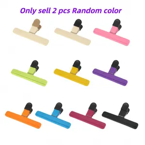 Food Bag Clips, 2 Pack Sealing Clamps for Snacks & Coffee Bags, Multiple Colors Kitchen Storage Essentials, Plastic Bag Fasteners, Kitchen Accessories