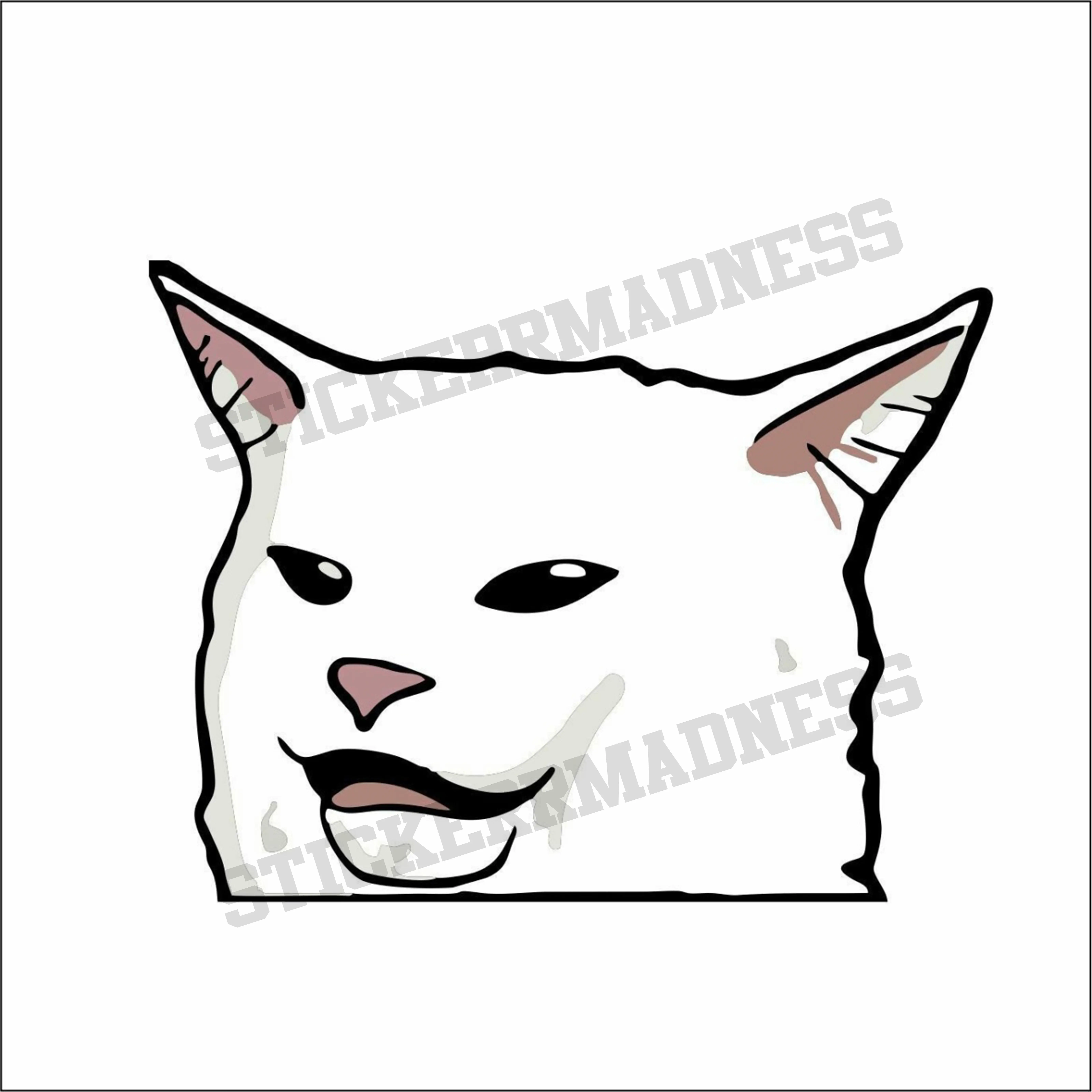 Cat meme sticker decal - WaterProof & Uv Resistant - Laptop sticker - 5INCH - car bumper - decorative stickers - decal stickers -