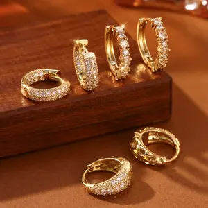 3-pair earrings set, New Fashion Earrings，earring for women，accessories for women，casual and fashionable jewelry, Mother's Day and Valentine's Day gifts, Alt Aesthetic Jewelry,  jewelry gifts for her,14k gold-plated