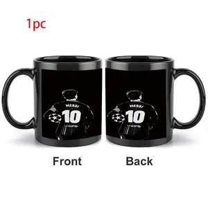 1pc 11oz & Legend Silhouette Ceramic Coffee Cup Mug, Stylish Drinkware, Ideal for Coffee Tea Milk Water, Perfect Gift for Birthday Office Party Mother's Day Father's Day
