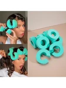 Hairdressing sponge non-damage hair roller heatless hair curler hair styling C-shaped fixing hairdressing hair ring large wave curler Kinky Roller Set