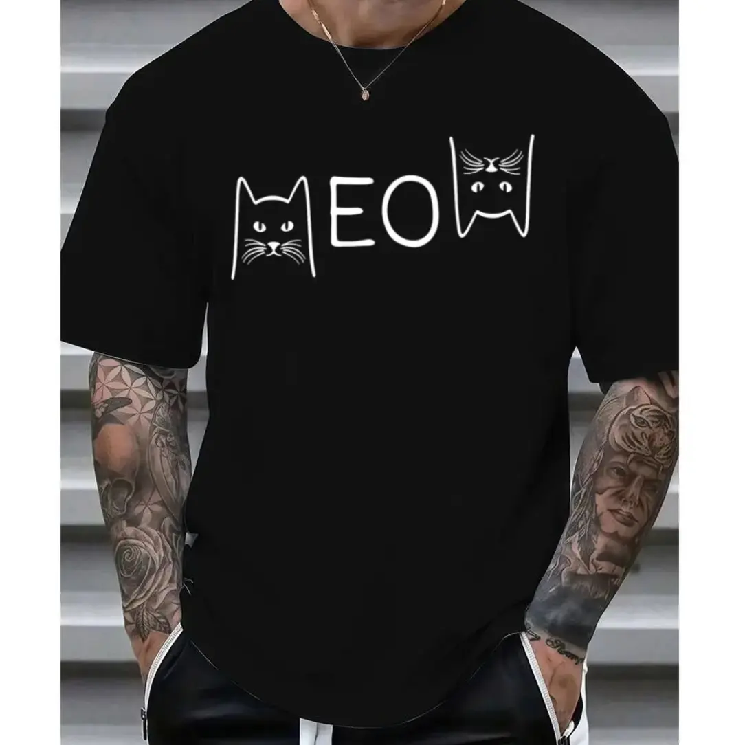 Funny Meow Kitty T-Shirt for Cat Moms and Dads