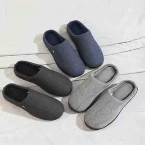 Roxoni Men's Soft Memory Foam Clog Slippers Ultra Comfort Terry Insole Non-Skid Outsole for Indoor Outdoor Round Toe