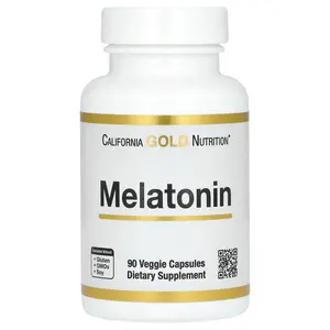 California Gold Nutrition Melatonin, 3 mg, 90 Veggie Capsules
