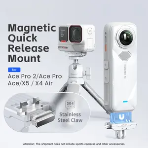 Shadow Stone Insta360 X5 Ace Pro 2 Magnetic Quick-Release Dual Interface Base Accessories, Metal Mounting Kit for Action Camera