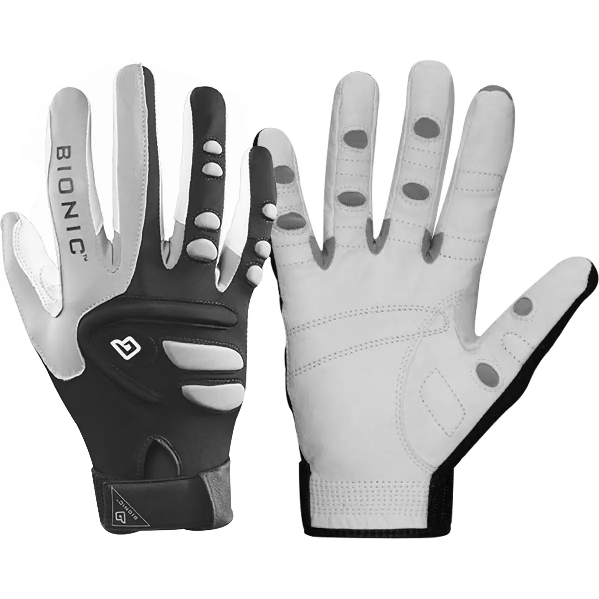 Men's Bionic Ergonomic Racquetball Glove - Right Hand, Washable Goatskin Leather, Moisture Absorb Ergo-Pad, Adjustable Strap Form-Fit Wrist for Ball Sports