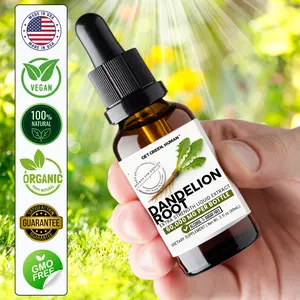 Organic Dandelion Root Tincture Get Green Human Herbal Liquid Supplement 60000mg for Liver Cleanse and Digestive Support with Dandelion Extract